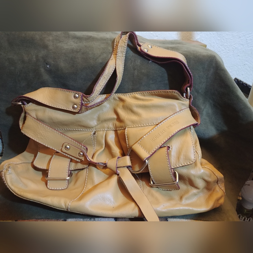 Robert Pietri Spain Tan Leather Shoulder Bag